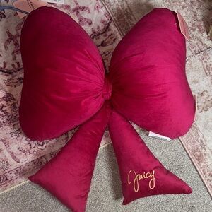 Juicy Couture Pink Bow Pillow